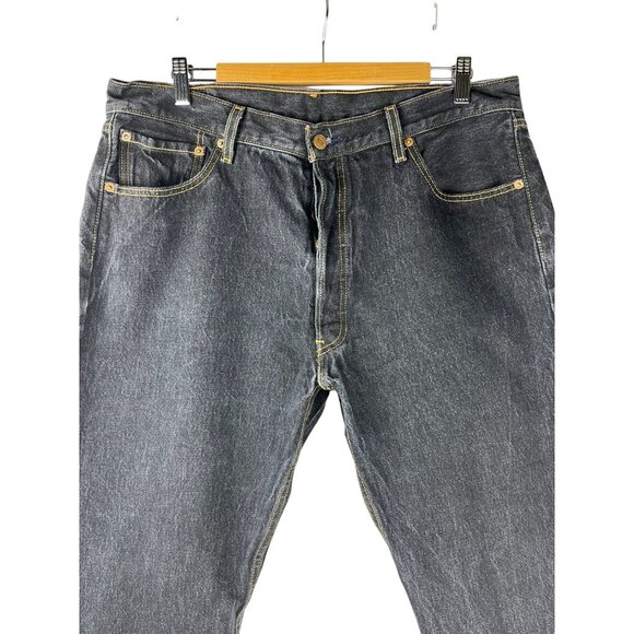 Levi Strauss & Co 501 XX Straight Fit Black Button Fly Jeans, Men's Size 38/34 - Picture 2 of 13